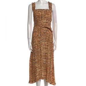Faithfull The Brand Animal Print Midi Length Dress